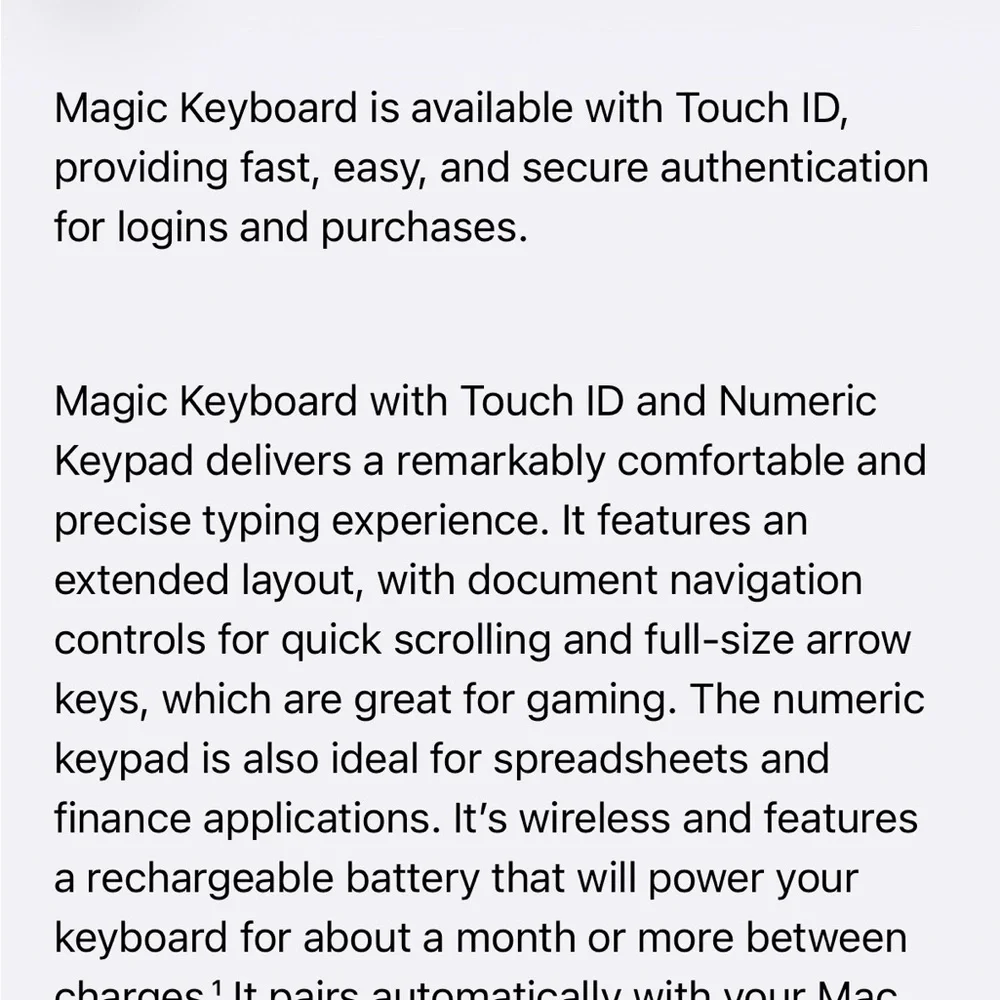 NWT - Apple Magic Keyboard with Touch ID